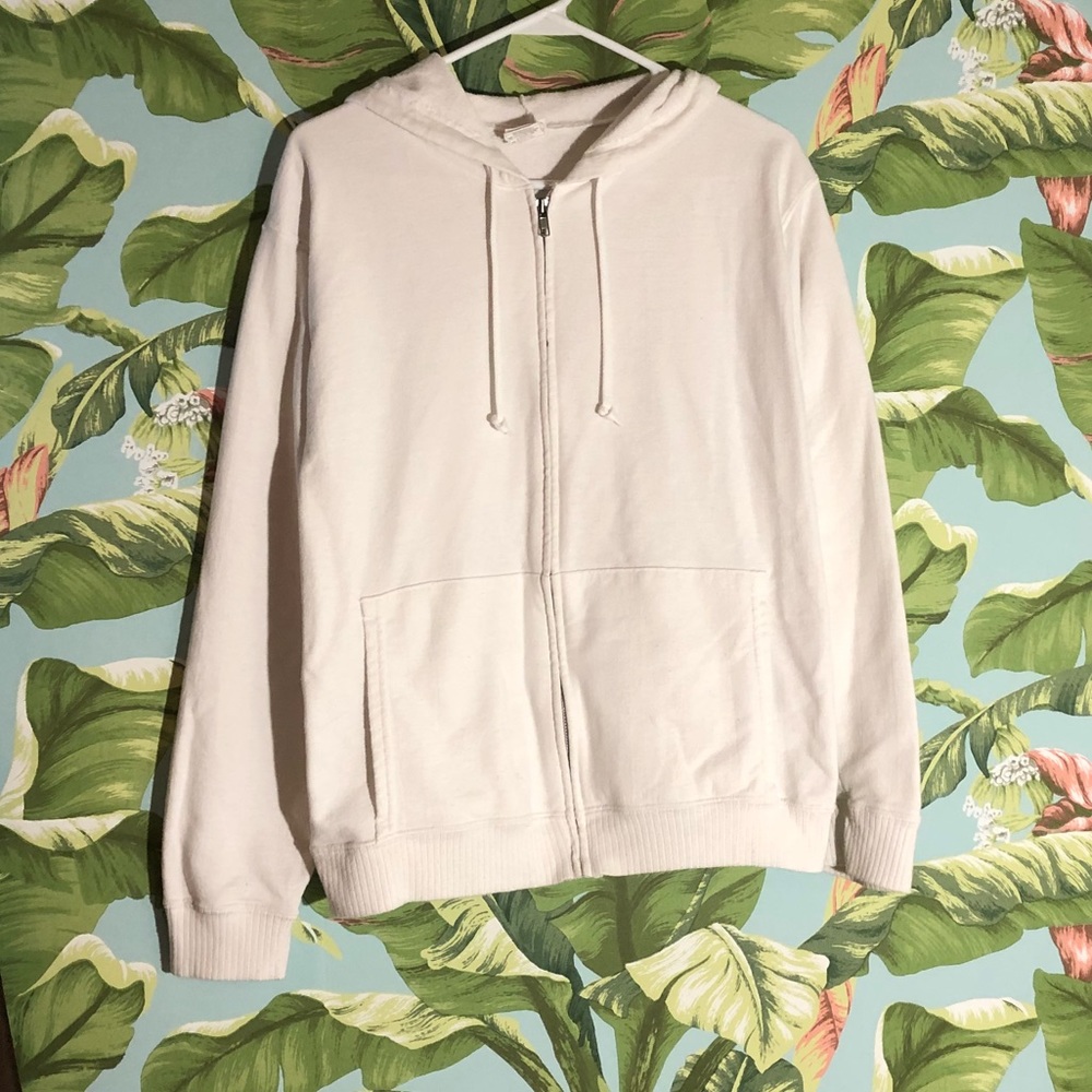 ✨bundle up✨ White Zip-up Hoodie💎